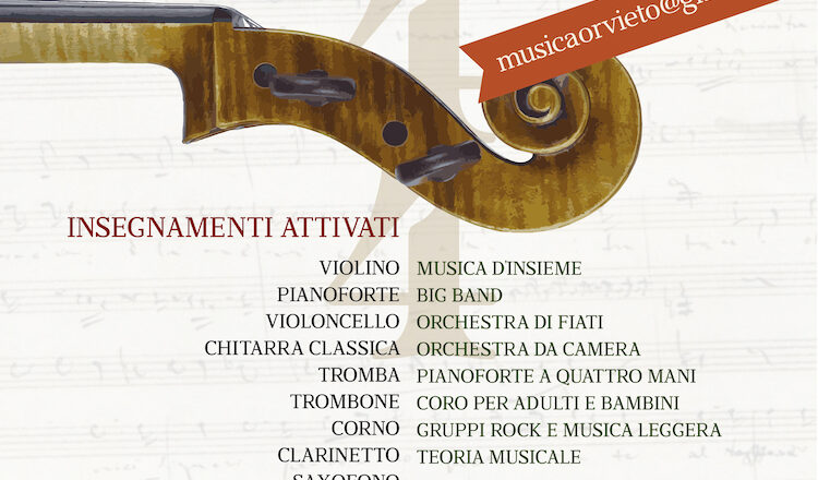 Nuovo anno didattico alla Scuola Comunale di Musica “Adriano Casasole” di Orvieto